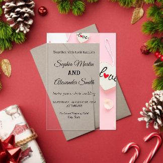 Modern Acrylic Wedding Invitation
