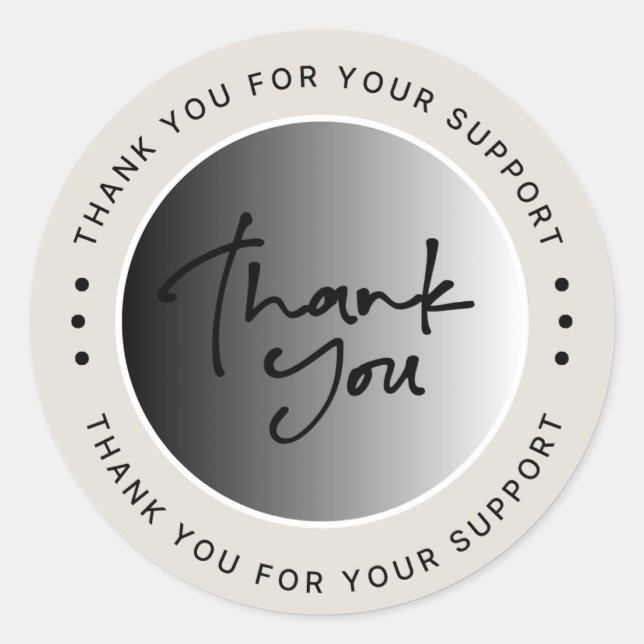 Modern Aesthetic Thank You Sticker (Devant)