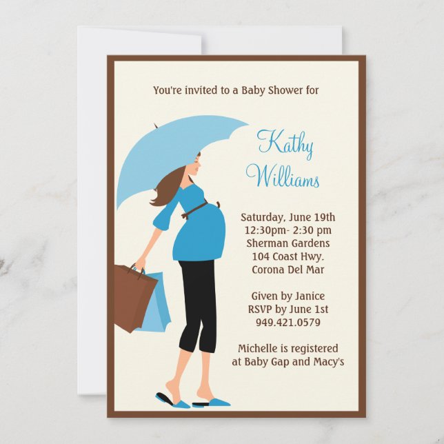 Modern Baby Shower Invitation (Devant)