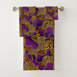 Modern Baroque Glam Animal Print On Purple