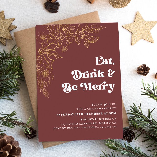 Modern Be Joyeux Noël Fête Invitation (Créateur téléchargé)