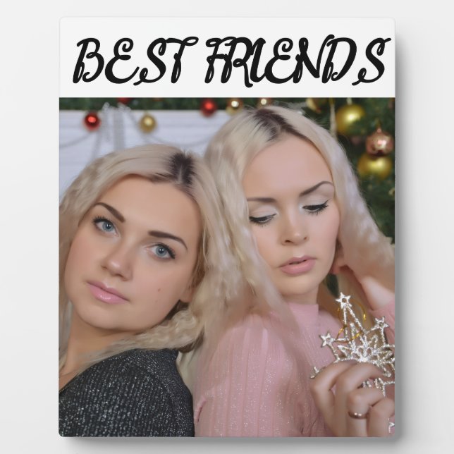 MODERN BEST FRIENDS PHOTO PLAQUE KEEPSAKE (Devant)
