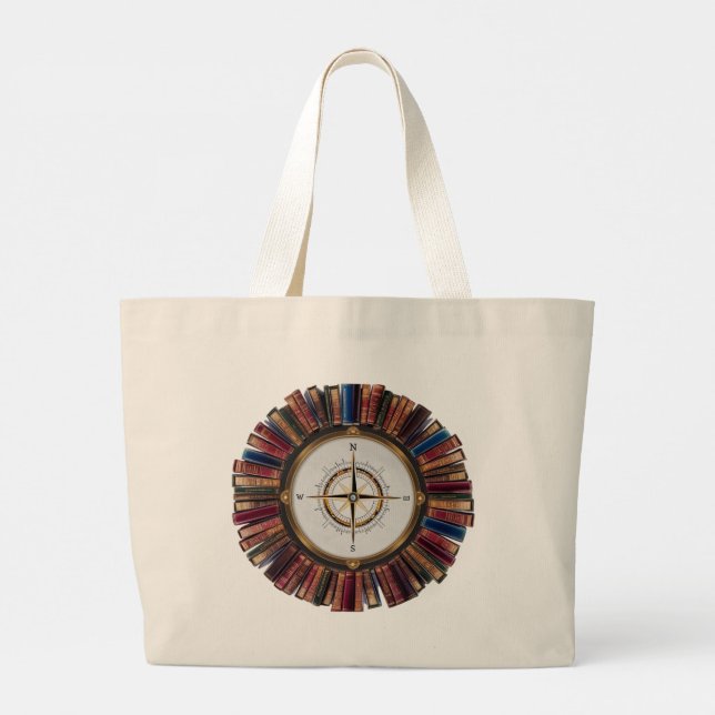 Modern Bibliophile Tote Bag - Minimalist Library  (Dos)