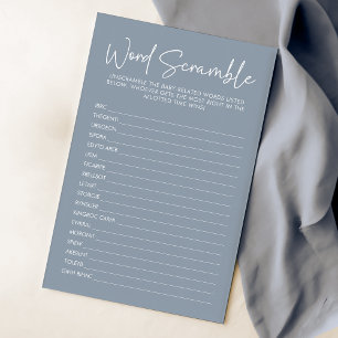 Modern Blue Oh Baby Simple Word Scramble Jeu