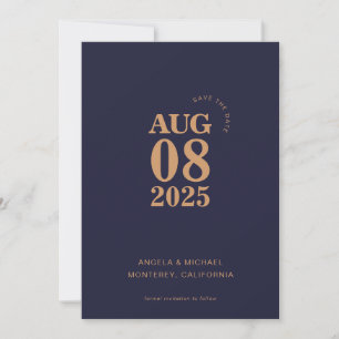 Modern Bold Enregistrer le Faire-part de mariage D