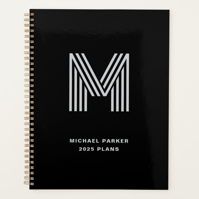 Modern Bold Monogram | Black and Gray (Devant)