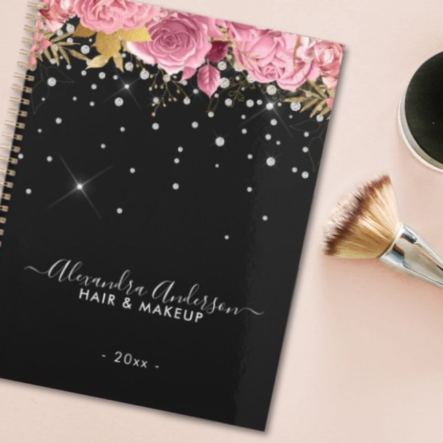 Modern Botanical Pink Floral Diamonds Glitter (Modern Botanical Pink Floral Diamonds Glitter Planner)