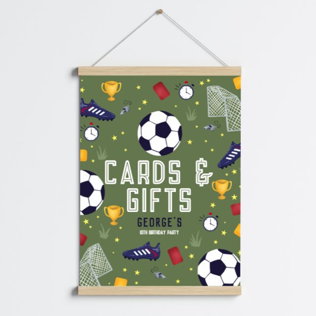 Modern Boys Soccer ball Cards & Gifts Poster (Créateur téléchargé)
