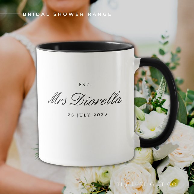 Modern Bridal Shower Engagement Mug Anniversary (Créateur téléchargé)