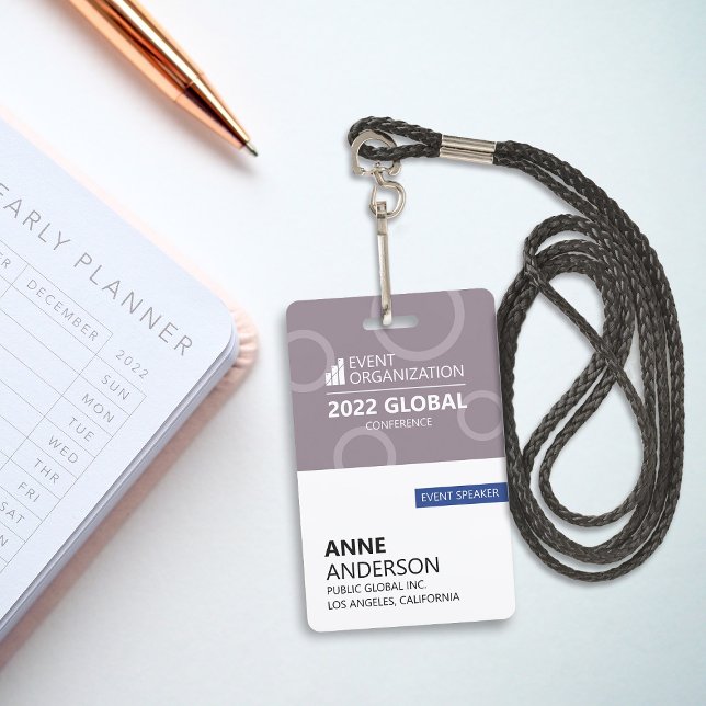 Modern Business Conference Event Badge (Créateur téléchargé)