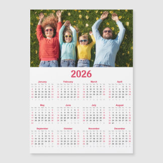 Modern Calendar 2026 with Photo - Full Year View