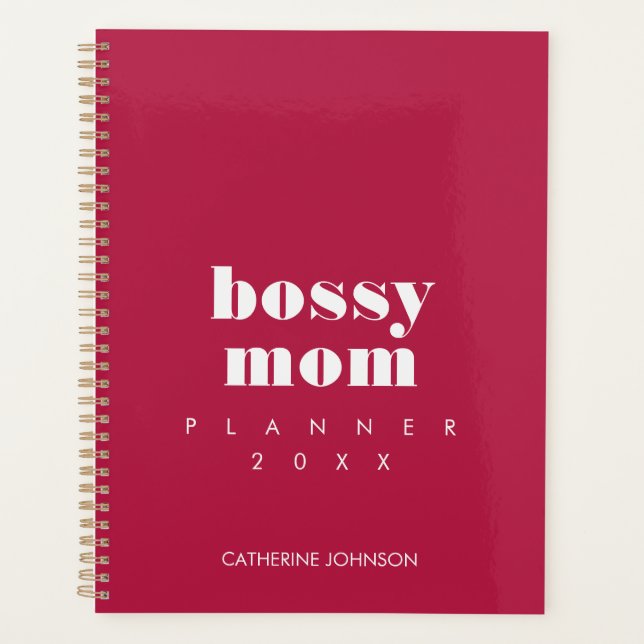 Modern Cream Burgundy Cool Bossy Mom 2026 (Devant)