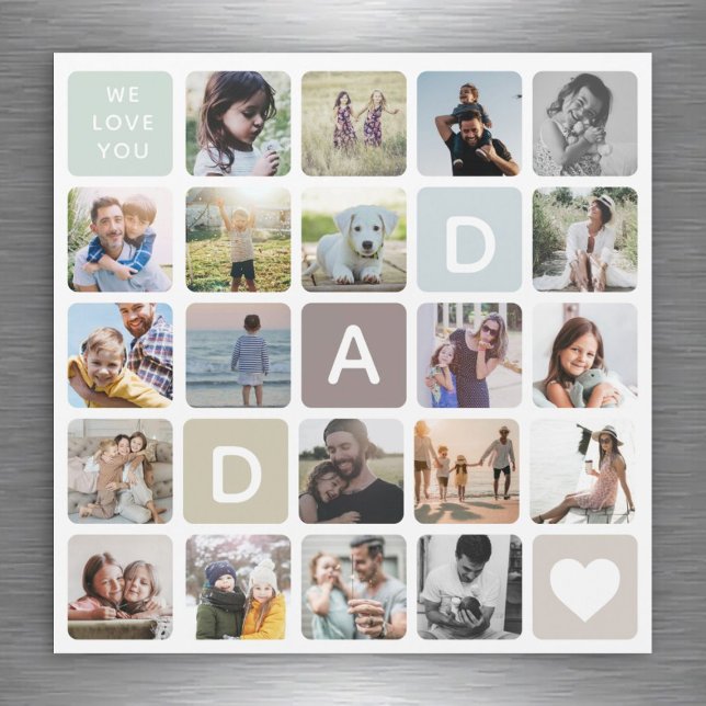 Modern Dad Photo Collage Father's Day Family Love (Créateur téléchargé)