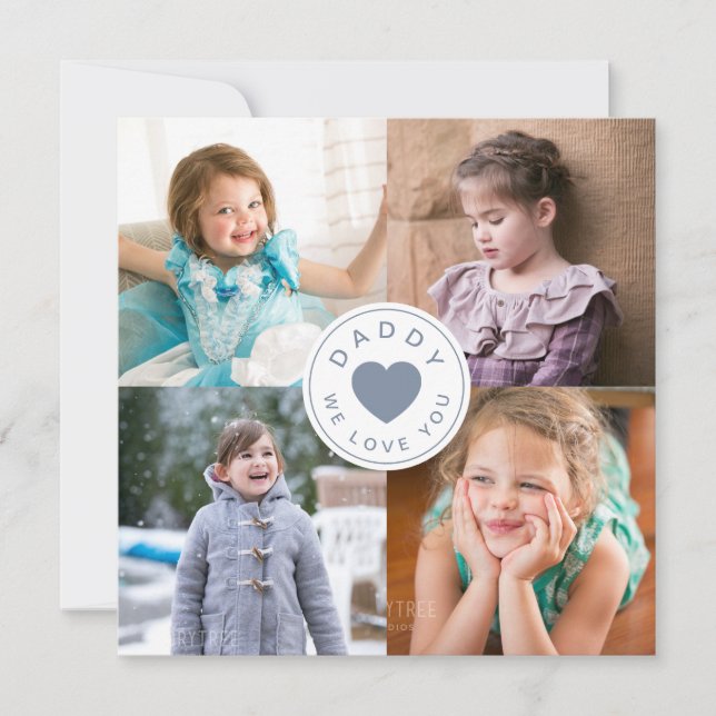 Modern Daddy We Love You Photo Collage (Devant)