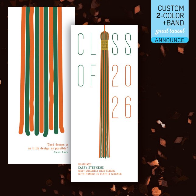 Modern Design Grad  Announcement | Color-Editable (Créateur téléchargé)