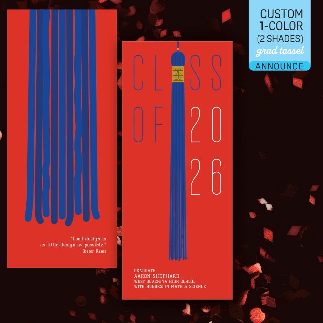 Modern Design Grad Announcement | Color-Editable (Créateur téléchargé)