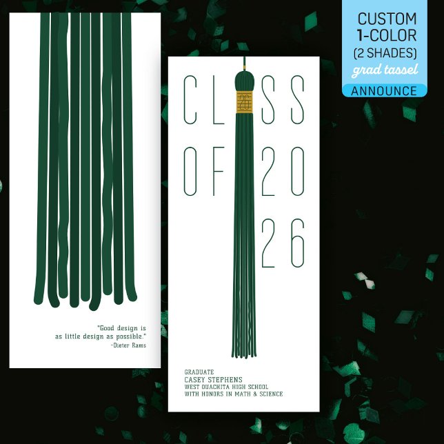 Modern Design Grad Announcement | Color-Editable (Créateur téléchargé)