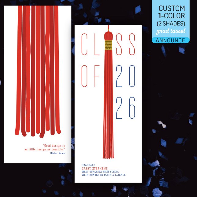 Modern Design Grad Announcement | Color-Editable (Créateur téléchargé)