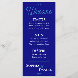 Modern Editable Wedding Menu