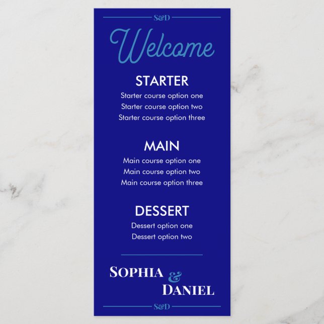 Modern Editable Wedding Menu (Devant)