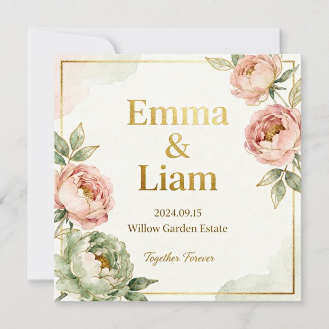 Modern Elegance Wedding Invitation (Devant)