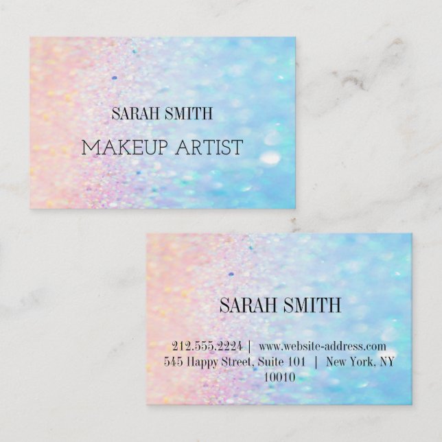 Modern Eleganht bokeh, Carte de visite d'affaires (Devant / Derrière)