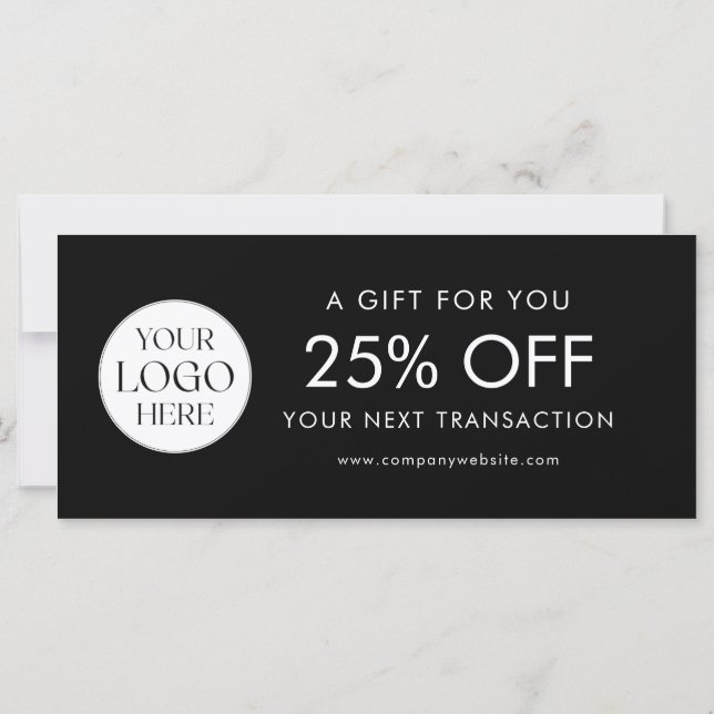 Modern Elegant Business Logo Discount Card (Dos)