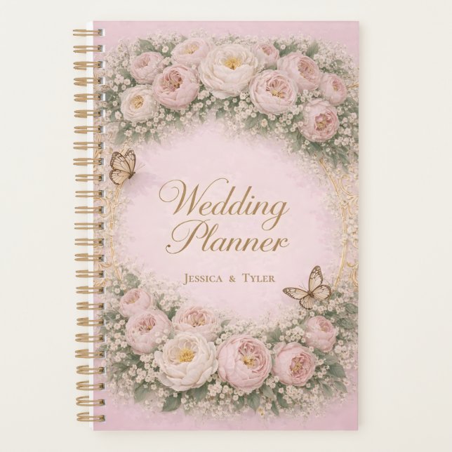 Modern Elegant Floral Wedding Planner (Devant)