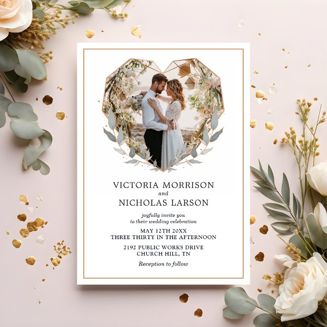 Modern Elegant Photo Wedding Invitation (Créateur téléchargé)