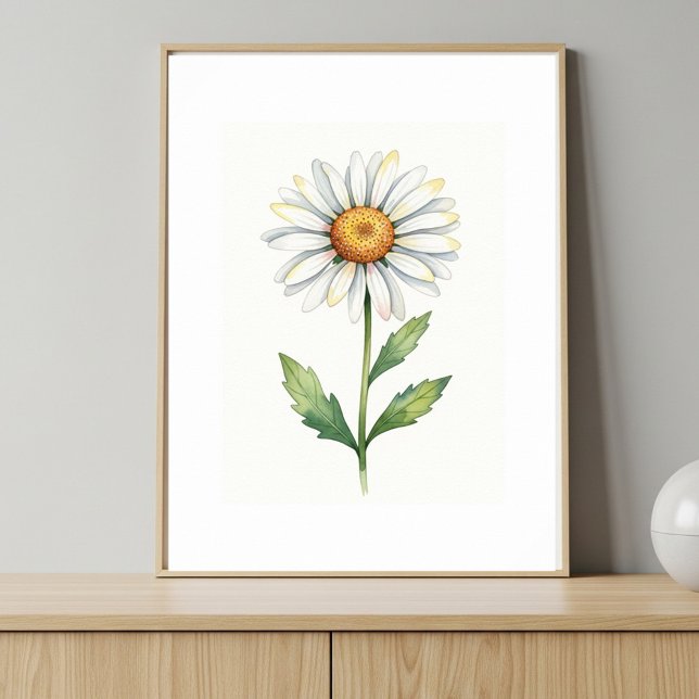 Modern Elegant Poster with Daisy Flower  (Créateur téléchargé)