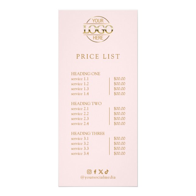 Modern Elegant Professional Logo Menu Price List (Devant)