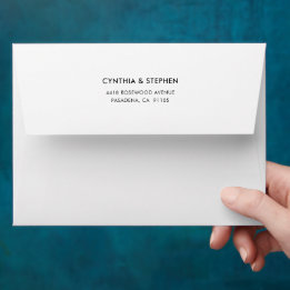 Modern Elegant Simple Return Address Wedding