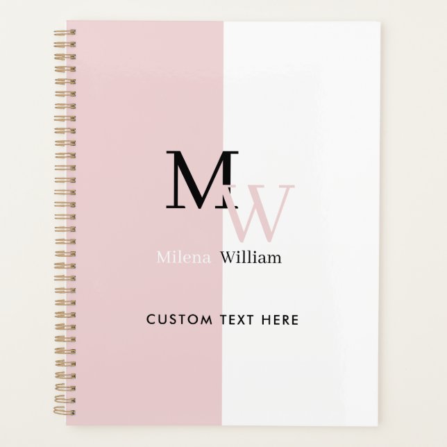 Modern Elegant Two Tone Monogrammed (Devant)