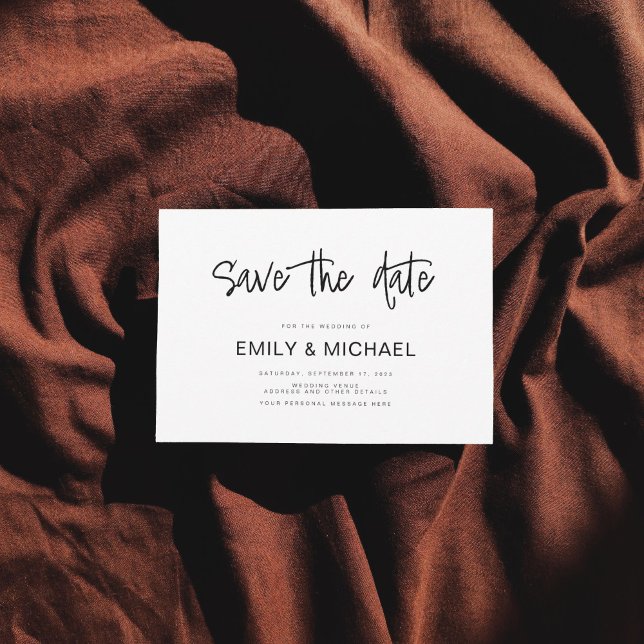Modern Elegant Wedding Announcement Save the Date (Créateur téléchargé)