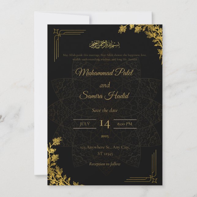 Modern Elegant Wedding Invitation Template | Edita (Devant)