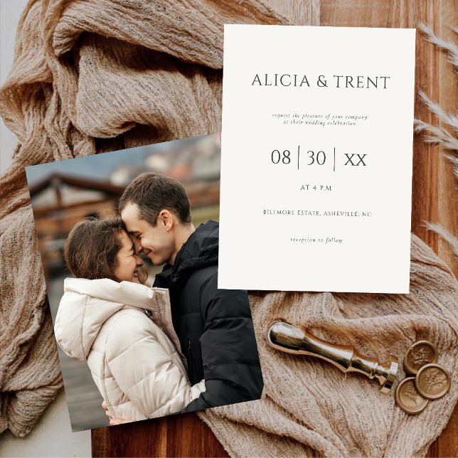 Modern Estate Wedding Invitation | Elegant Minimal (Créateur téléchargé)