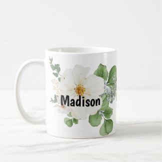 Modern farmhouse personalize custom Floral Mug