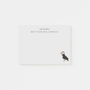 Modern From the Desk of Puffin Bird Post-it Notes