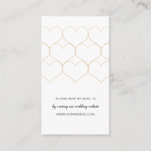 Modern Gold coeur mariage rsvp carte en ligne
