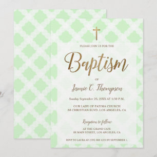 "Modern Grace" - Invitation Baptême Chic