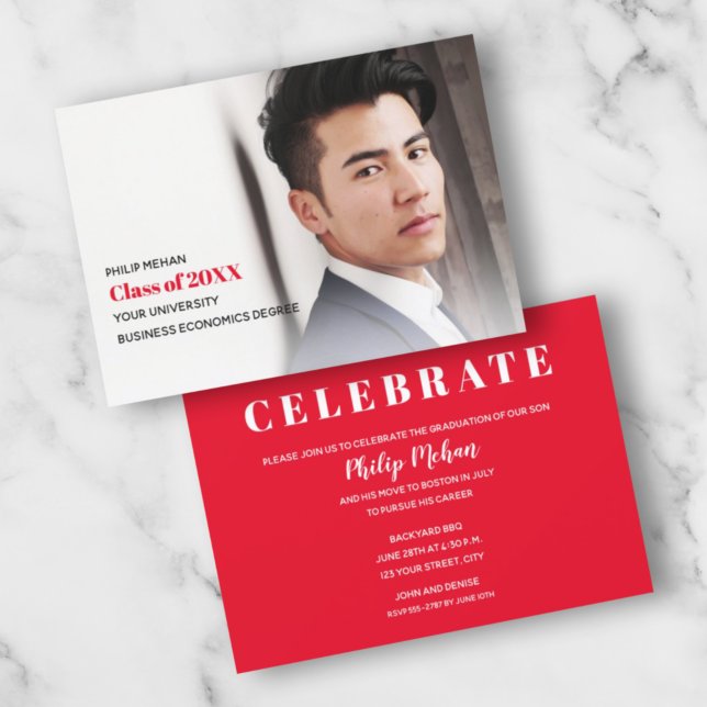 Modern Graduation Party Invitations (Créateur téléchargé)