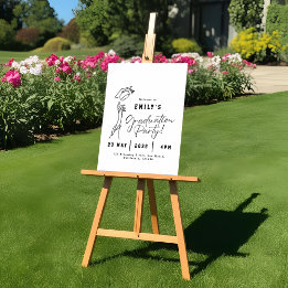 Modern Graduation Welcome Poster Minimal Line Art