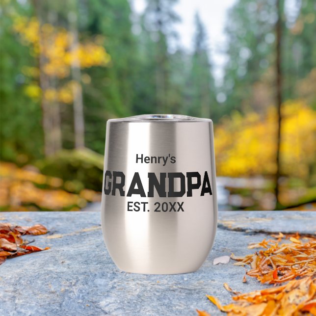 Modern Grandpa Established Est. Name Year  (En extérieur (pivoté))