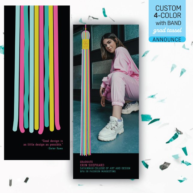 Modern Graphic Photo Graduation Announcement (Créateur téléchargé)