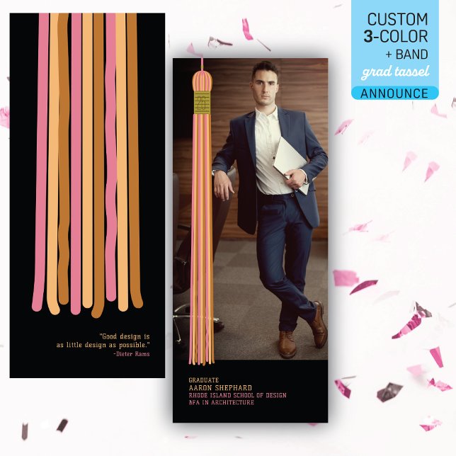 Modern Graphic Photo Graduation Announcement (Créateur téléchargé)