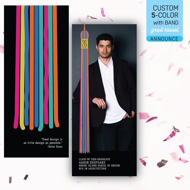 Modern Graphic Photo Graduation Announcement (Créateur téléchargé)