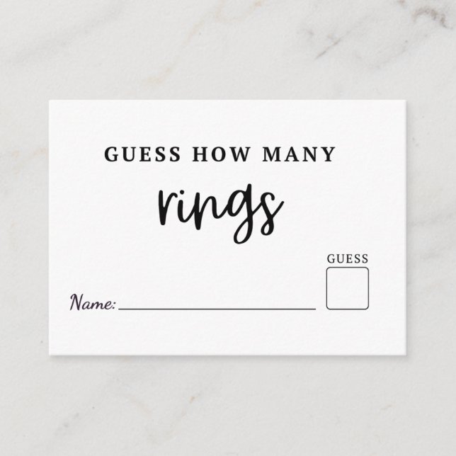 Modern Guess Combien de RIng sont dans la carte de (Devant)