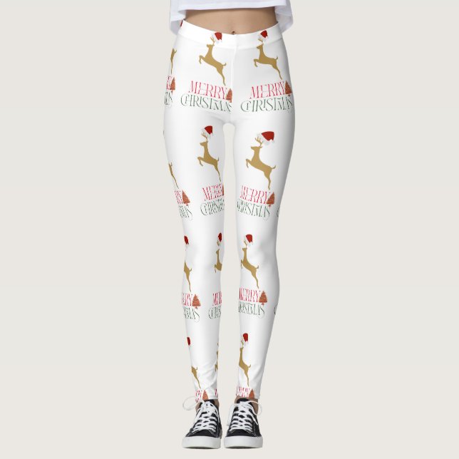 Modern Holiday Leggings Christmas (Devant)