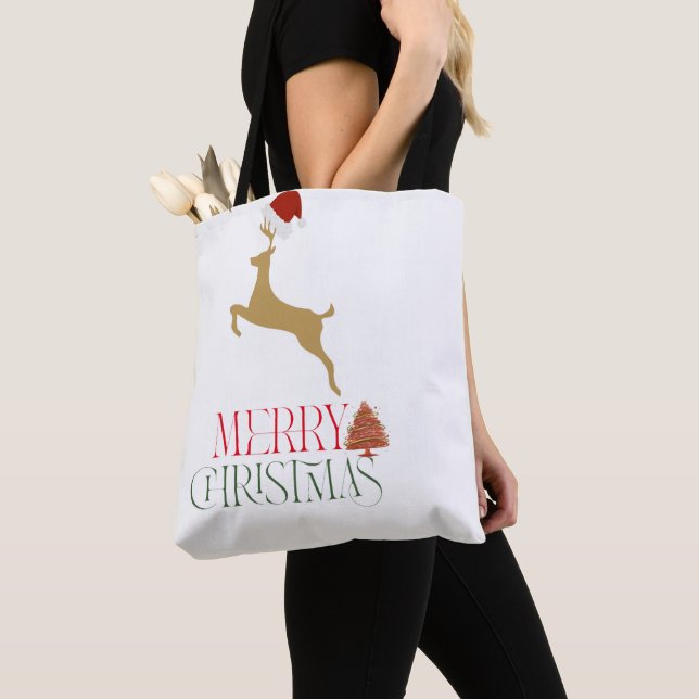 Modern Holiday Tote Bag Christmas (De près)