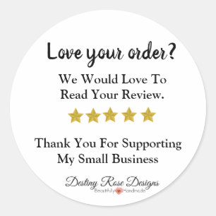 Modern Leave a Review Package Stickers